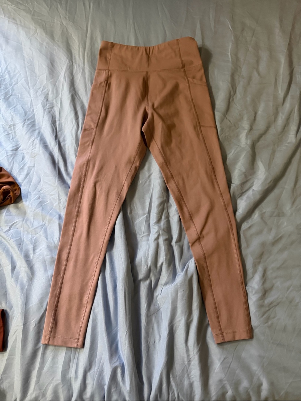 Calvin Klein High-Waist Leggings in Rust Brown